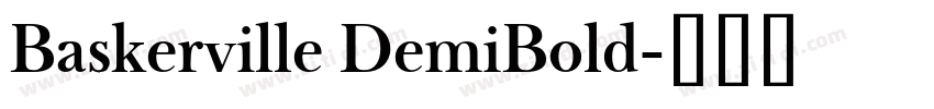 Baskerville DemiBold字体转换